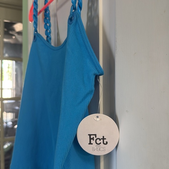 Fct With Love Basics Blue Chain Strap Stretchy Crop Top Juniors 90s Size XL - Picture 3 of 5